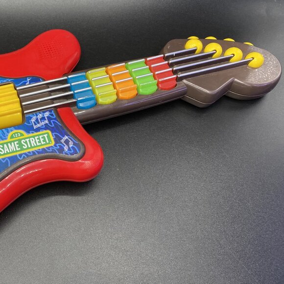 Hasbro Sesame Street Elmo Let's Rock Guitar Interactive Toy Guitar Kids WORKS - Picture 2 of 13
